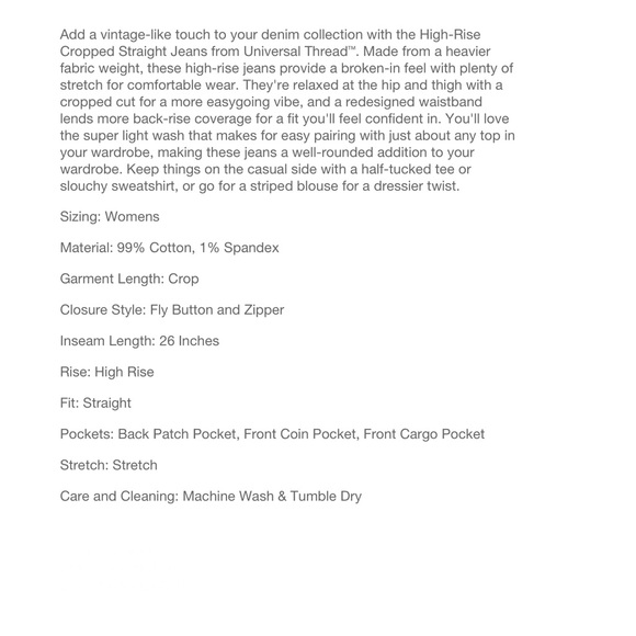 NWT universal thread vintage stretch jeans - Picture 11 of 13